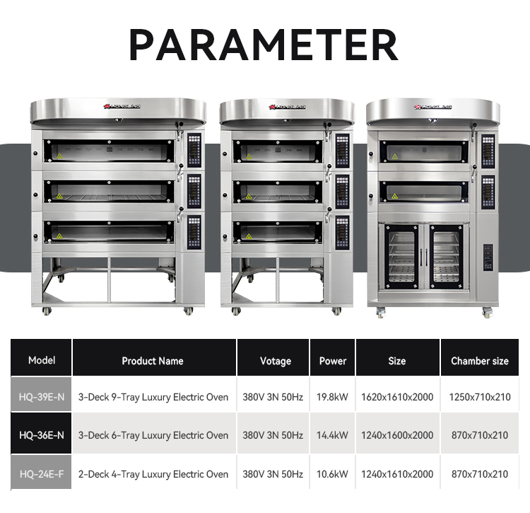 3 deck 6 Trays oven electric