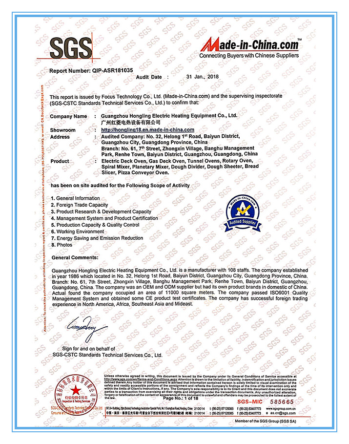 SGS Factory Verified